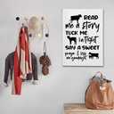 PHAMTE Cow Nursery Decor, Cow Wall Decor- Read Me a Story Tuck Me In Tight, Farm Nursery Decor, Farm Animal Cow Poster Print Framed Canvas Painting For Kids Bedroom Nursery Home Decor(16x24 Inch)