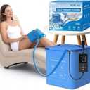Cold Therapy Machine with Programmable Timer,USB Powered Portable,2025 New Powerful Pump, for Knee Replacement,Pain Relief,Sports Injuries,Ace Bandage Style Compression,Pad for Shoulder,Hip,and Ankle