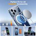 COOLQO for iPhone 17 Pro Case with Screen Protectors, Compatible with MagSafe, Military Grade Drop 17 FT Protection, Dual-Layer Classic Hybrid Magnetic Phone Case Cover Bumper, Clear (17Pro_6.3")