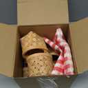 Geelin 6 Pcs Mini Woven Basket with Handle and Red White Gingham Paper Napkins Wood Chip Mini Flower Fruit Picnic Basket Chip for Easter Spring Wedding Party Gift Decoration (Large)