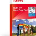 Double Sided Glossy Photo Paper 140gsm (37lb)-8.5x11 Inches 100 Sheets for Inkjet Printer&Dye ink,Brochure and Flyer Paper,Instant Dry & Water Resistant,Perfect for Chip Bag,Candar,Magazine