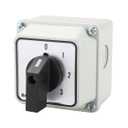 Baomain Rotary Changeover Switch SZW26-20/0-3.2D with Master Switch Exterior Box 660V 20A 4 Position 2 Phase 8 Terminals