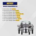 KUSATEC 513296 [2 Pack] Front Wheel Hub and Bearing Assembly Fit for Nissan Altima 2007-2018, Maxima 2009-2019, Murano 2009-2018, Pathfinder 2013-2019, Infiniti JX35 2013, QX60 2014-2019, 5 Lug