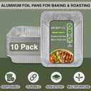 INFINITY EL 20.5" x 12.5" x 2.5" Disposable Aluminum Pans (Full Size-Medium/10 Pack) - Aluminum Serving Tray for Catering, Baking & Meal Prep - Heavy Duty Aluminum Foil Pans