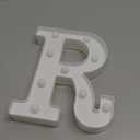 LED Light Up Marquee Letters, Battery Powered Decorative LED Letter Lights, Alphabet Light Up Letters for Wedding Birthday Party,Holiday Lamp or Home Bar Decoration (Letter R)