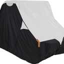 UTV Cover with Heavy Duty 420D Oxford Fabric, Side by Side UTV Cover Protects from Rain, Hail, Leaves and UV, XL 134x70x75 Utility Vehicle Storage Cover Fit Polaris Can-Am Defender