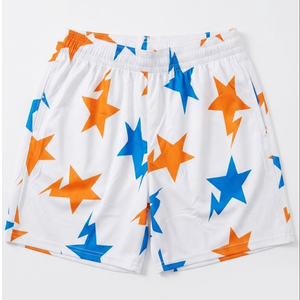 BOOMLEMON Mens Mesh Graphic Print Shorts Casual Workout Cool Shorts Gym Basketball Running Short Pants, XL
