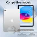 Ipad 10.9 Inch 2022 with Pencil Holder, Trifold Stand Protective Cover, Hard PC Clear Back, Auto Wake/Sleep, Haze Blue