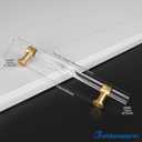 goldenwarm 5 Pack 5 Inch Kitchen Cabinet Handles Gold Drawer Pulls Crystal Acrylic with Brushed Brass Handles for Cabinets Dresser Cupboard Wardrobe