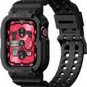 amBand E1 Sport Case Band for Apple Watch Ultra 3/2/1 & SE 3/2/1 & Series 11 10 9 8 7 6 5 4 3 49mm 46mm 45mm 44mm 42mm 41mm 40mm 38mm, Shockproof & Scratch Resistant Rugged Bumper for Men Women
