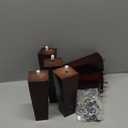 TURSTIN Set of 8 Furniture Legs 6 Inch Square Solid Wood Couch Legs Replacement Sofa Legs Mid Century Furniture Feet for Armchair Bed Dresser Cabinet Include Installation Hardware, Brown