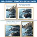 Hongkee 18x24 Frame Set of 2, Natural Oak Wood Style - Display 18 x 24 Poster without Mat or 16x20 Picture with Mat, Wall Mounting Horizontal and Vertical