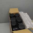96 Pcs 2 oz Aluminum Tin Jars Containers Metal Leak Proof Cosmetic Tin Jars Containers Round Screw Lids Lip Balm Black Can Empty Refillable Cosmetic DIY Storage(Black)