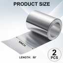 Ripeng 50 Feet 6'' x 50' x 0.0078'' Aluminum Flashing Roll Roof Flashing for Roof and Garden Preventing Roofing Stains Strip for Moss and Mildew Prevention (2 Roll)