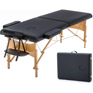 BestMassage Massage Bed Portable Massage Table 28 inche Wide Lash Bed Heigh Adjustable 2 Folding Spa Table with Non-Woven Bag for Spa Footmassage Facial CareSpa Tattoo