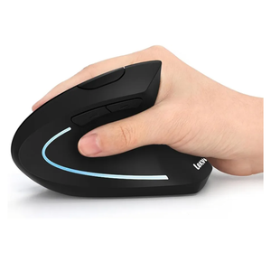 Ergonomic Mouse, LEKVEY Vertical Wireless Mouse - Rechargeable 2.4G Optical Vertical Mice : 3 Adjustable DPI 800/1200/1600 Levels 6 Buttons, for Laptop, Mac, PC, Computer, Desktop, Notebook etc, Black