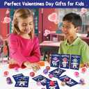 28 Pack Valentines Day Gifts for Kids Classroom Valentines Day Cards with Galaxy Slime for Kids School, Valentine's for Class Valentines Exchange Card Party Favors Classroom Valentines Gifts Prize