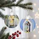 2 x Nativity Ornament | Nativity Scene | Christmas Ornament | Christmas Decoration | Holiday Decor | Religious Gifts | Christian Gifts | Gift Exchange | Gift Idea - Pattern D