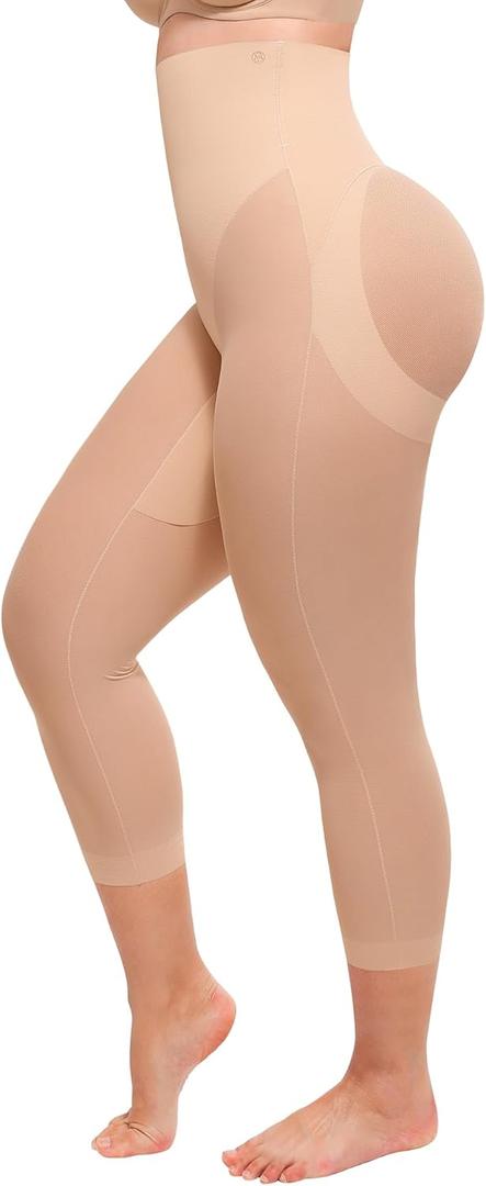 SHAPELLX Shapewear for Women Capris Leggings Tummy Control Underwear High Waist Body Shaper Butt Lifting Panties, XL