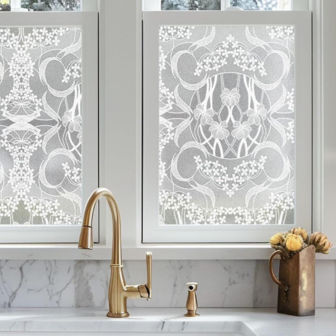 Decorative Window Privacy Film for Bathroom, Front Door, Home (Lolita, 23.6inch x 35.4inch)