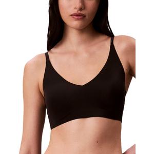 Calvin Klein Women's Invisibles Comfort Lightly Lined Seamless Wireless Triangle Bralette Bra (Black) Small