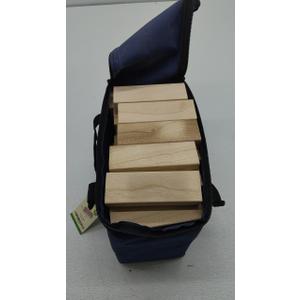 Giant Tumbling Timber Games, 60 Blocks Large Tower Outdoor Game - Includes Carry Bag and Scoreboard, Wood Stacking Backyard Game Grows Up to 5FT for Kids Adults Family