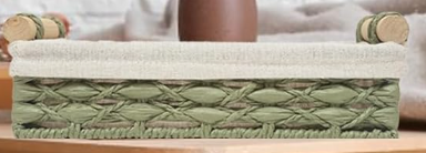 Storage Basket Wicker Baskets for Organizing with Handle Decorative Storage Bins for Countertop Toilet Paper Storage Basket for Toilet Tank Top Small Basket