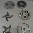 #12 Stainless Steel Grinder Plate Assortment Comes with 4 Stainless Steel Grinder Plates and 2 Knives