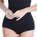 Women Waist Trainer Tummy Control Panties Body Shaper High Waisted Shapewear Briefs Butt Lifter Slimming Corset Seamless (Black, XS)