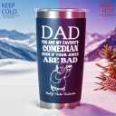 Gifts for Dad from Daughter, Son, Kids, Fathers Day Gift for Dad, Funny Birthday Gift Ideas for New Papa, Step Bonus Dad's, Husband, Stainless Steel Tumbler 20Oz (Navy Blue)