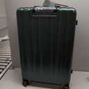 Hanke 26 Inch Large Checked Luggage PC Hard Shell Luggage Top Opening Travel Luggage Suitcases with Wheels for Woman Men.(Dark Green)