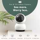 Swann EVO 2K Pan-Tilt Indoor Wi-Fi Security Camera: 2K HD video, plug-in, auto tracking, sound/motion/pet/person detection, live view, night vision, 2-way talk/siren, baby monitor, local/cloud storage