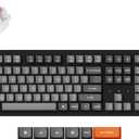 Keychron K10 MAX Wireless Mechanical Keyboard, 2.4GHz/Bluetooth/USB-C, RGB, QMK/VIA, Programmable Macros, Hot-Swap, PBT Keycaps, For Mac Windows, Super Red Switch
