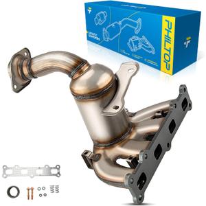 PHILTOP Front Catalytic Converter Stainless Steel Direct-Fit Replacement For 2007-2017 Patriot/Compass 2.4L 4WD, 2007-2008 Caliber 2.4L AWD Replace 16618, 641530, 20417, 674871 (EPA Compliant)
