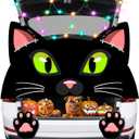 Trunk or Treat Car Decorations Kit,Halloween Cute Black Cat Decorations for SUV Halloween Decor for Garage Door Entryway Archway (Black Cat)