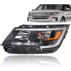 munirater Headlamp Headlight Assembly Replacement for Explorer 2016 2017 2018 with DRL Left Side FB5Z13008AD munirater Headlamp Headlight Assembly Replacement for Explorer 2016 2017 2018 with DRL Left Side FB5Z13008AD