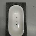 6.5" Ceramic Mini Decorative Clawfoot Bathtub Bar Soap Dish, Kitchen Sponge Holder and Shower Tray for Bathroom, 1 Pack (Burgundy)