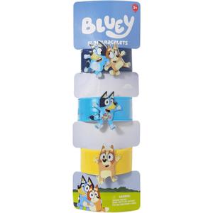 2 x LUV HER Bluey 3 Slap Bracelets for Girls – Fun Confetti Wristband Featuring Bluey – Adjustable Fit – Birthday Party Favor or Gift – Ages 3+