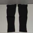 KEKING Full Leg Compression Sleeves, Unisex, Thigh High Compression Stocking 20-30mmHg Graduated Support for Thigh Calf Knee, Running, Basketball, Reduce Varicose Veins and Swelling, All Black S