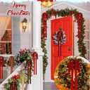 6 PCS Large Cmael Velvet Ribbon Bows for Christmas Tree, 23.5x15.5 Inch Bow Tree Topper Velvet Ornaments for Christmas Tree DecorationsOutdoor Garland Wreath Decor (Camel)