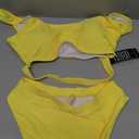 Blooming Jelly Women's High Waisted Bikini Sets High Cut Bathing Suits Two Piece Sporty Cut Out Swimsuits (Medium, Yellow)