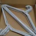 50 Pack Metal Wire Hanger, 18-inch Clothes Hangers in Bulk, Wire Hangers for Clothes, Metal Coat Hangers for Standard Size Shirts, Suits, Pants, Skirts, Coats, Ultra Thin Space Saving White