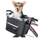 COFIT Detachable Bike Basket, Multi-Purpose Bicycle Handlebar Basket for Pet, Shopping, Commuter, Camping and Outdoor Black [with Pouches]