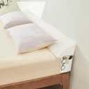 Bed Wedge Gap Filler King (76"x 8"x 6") Wedge Pillow for Headboard Gap 0-8" Mattress Gap Filler Pillow to Fill The Gap Between Mattress and Wall with 2 Side Large Pockets (Jade White)