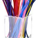 Homakover Acrylic Pipe Cleaners Storage & Organizer, Pipe Cleaners Holder with Separation, Fit for Pipe Cleaners Art and Craft Supplies, with Installation Tools (Clear)
