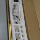 Rio Salto Gold Barn Door Hardware Kit Adjustable Length up to 6ft 7in (36"-79") Sliding Hardware Modern Barn Interior Gold Brushed Brass Panel Hardware - 6ft 7in - NO Door