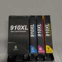 910XL 910 Ink Cartridges for HP Printers Compatible for HP 910XL Ink Cartridges Combo Pack Works with HP OfficeJet Pro 8020 8025 8035 8028 8022 8010 8015 (Black Cyan Magenta Yellow, 910XL Ink)