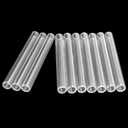 10 Pcs Clear Glass Tubes 4 Inches Long 10mm OD 7mm ID 1.5mm Thick Wall Glass Borosilicate Blowing Tubes
