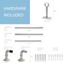 Curtain Rods for Windows 16 to 88 Inches Adjustable Blackout Wrap Around 1 Inch Diameter Curtain Rod, Brushed Nickel