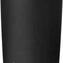 Owala SmoothSip Slider Ceramic-Lined Insulated Stainless Steel Coffee Tumbler, No Metallic Taste Reusable Travel Mug, Hot Iced Coffee Cup, BPA Free 20 oz, Very, Very Dark